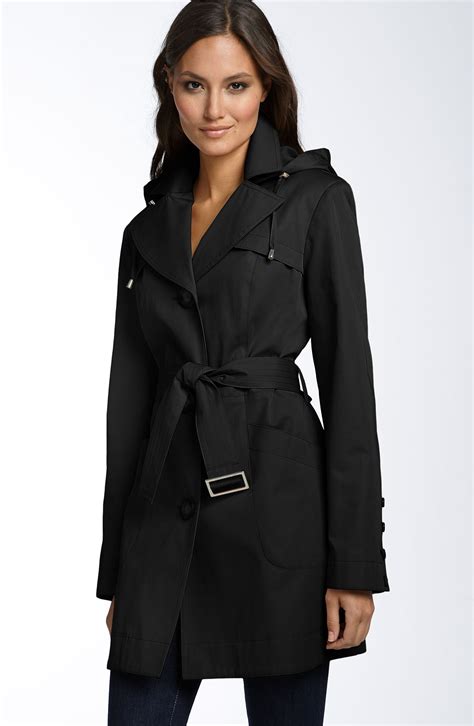 michael michael kors petite asymmetrical belted coat|michael kors anorak raincoat.